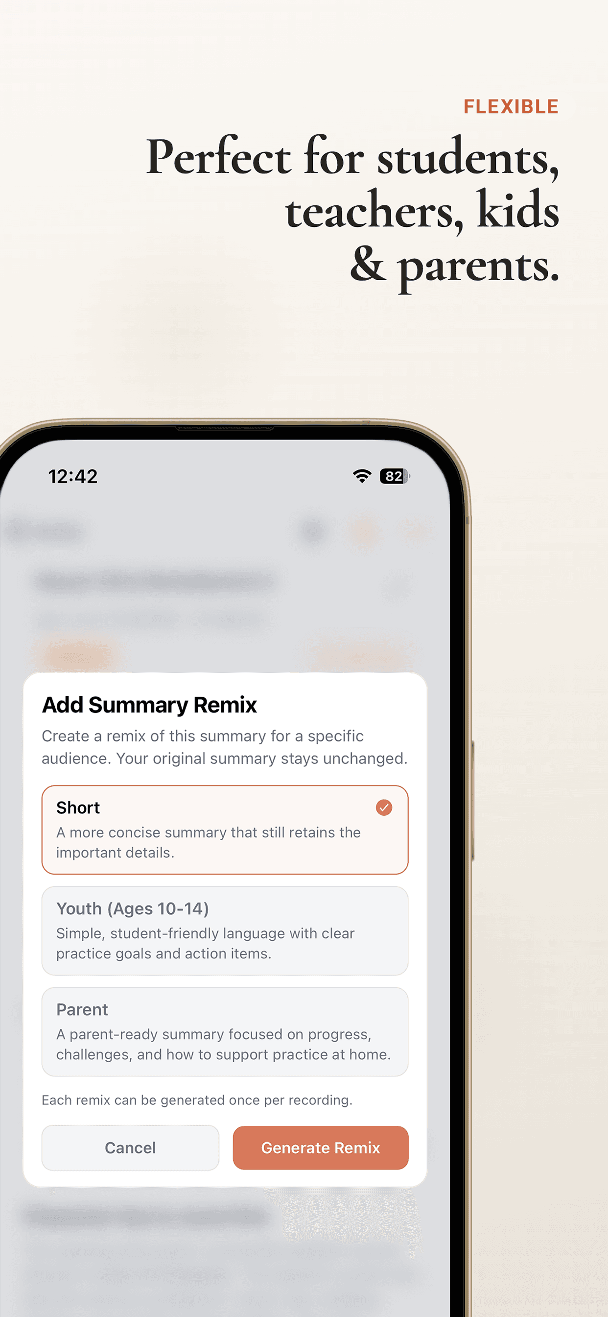 Summary variants and alternate views