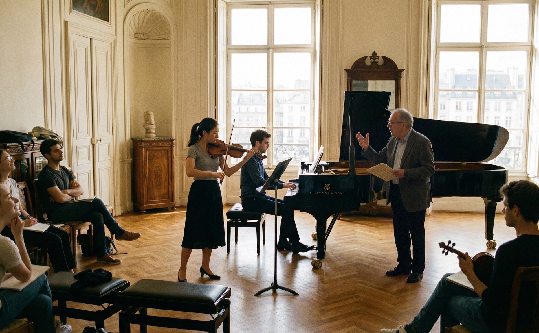 Music lesson in progress